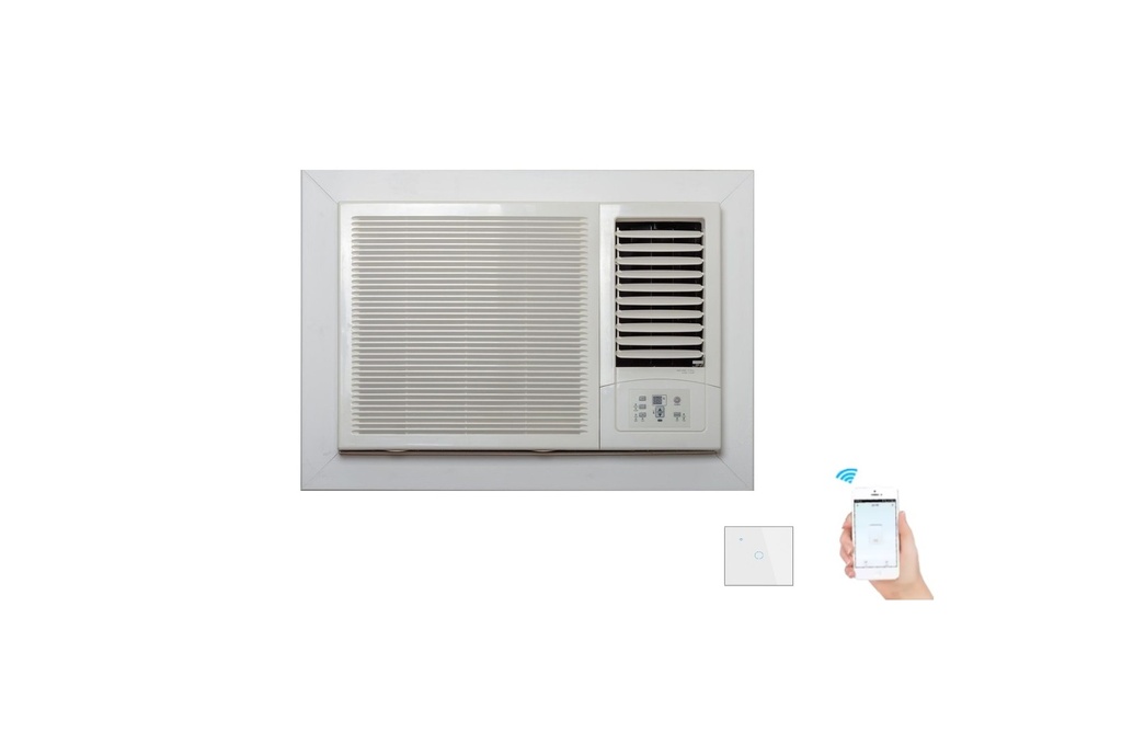 Smart switch to link window type AC unit with smart home system
