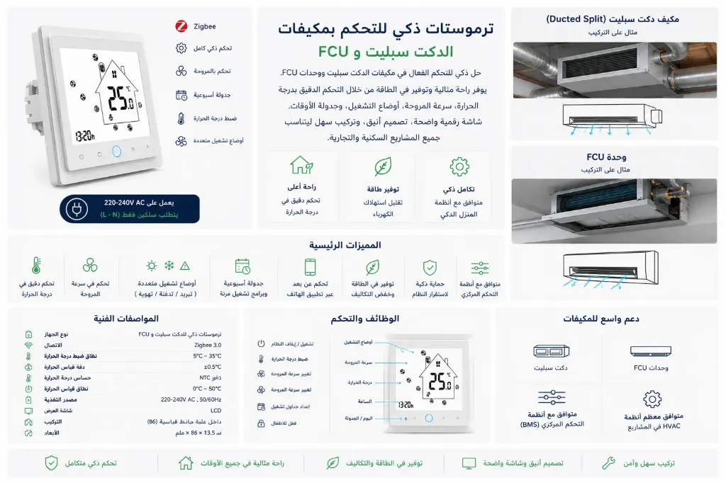 Smart Thermostat for Ducted Split & FCU Systems