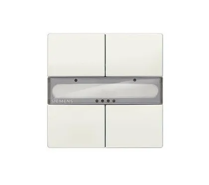 [UP 287/13] UP 287/13 KNX Pushbutton, quadruple, with status LED, titanium white, DELTA style
