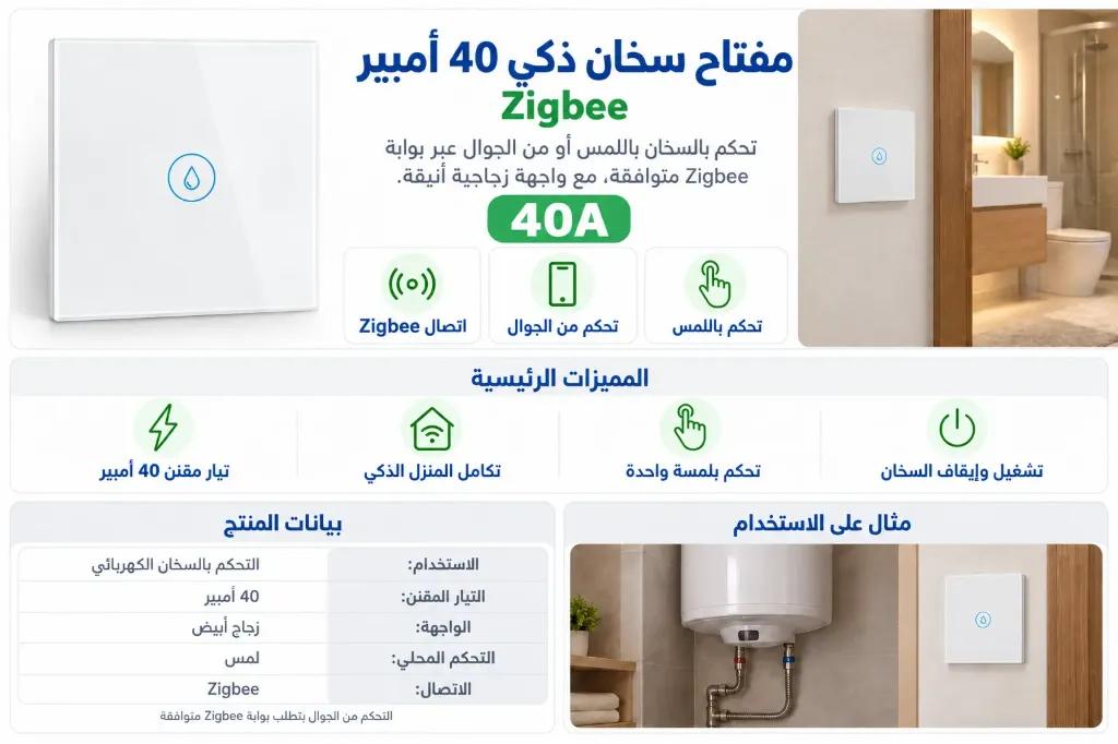 Water Heater Smart Switch Up to 40 Amp